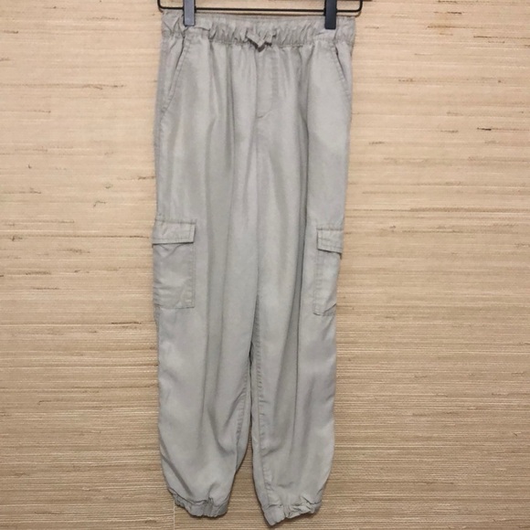 Gap Khaki Pull-On Elastic Waist Drawstring Cargo Jogger Pants 10 Girl - Picture 2 of 12